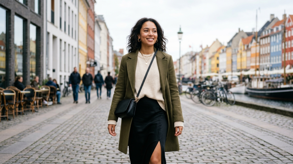 Personal style and skincare confidence portrait: Young woman